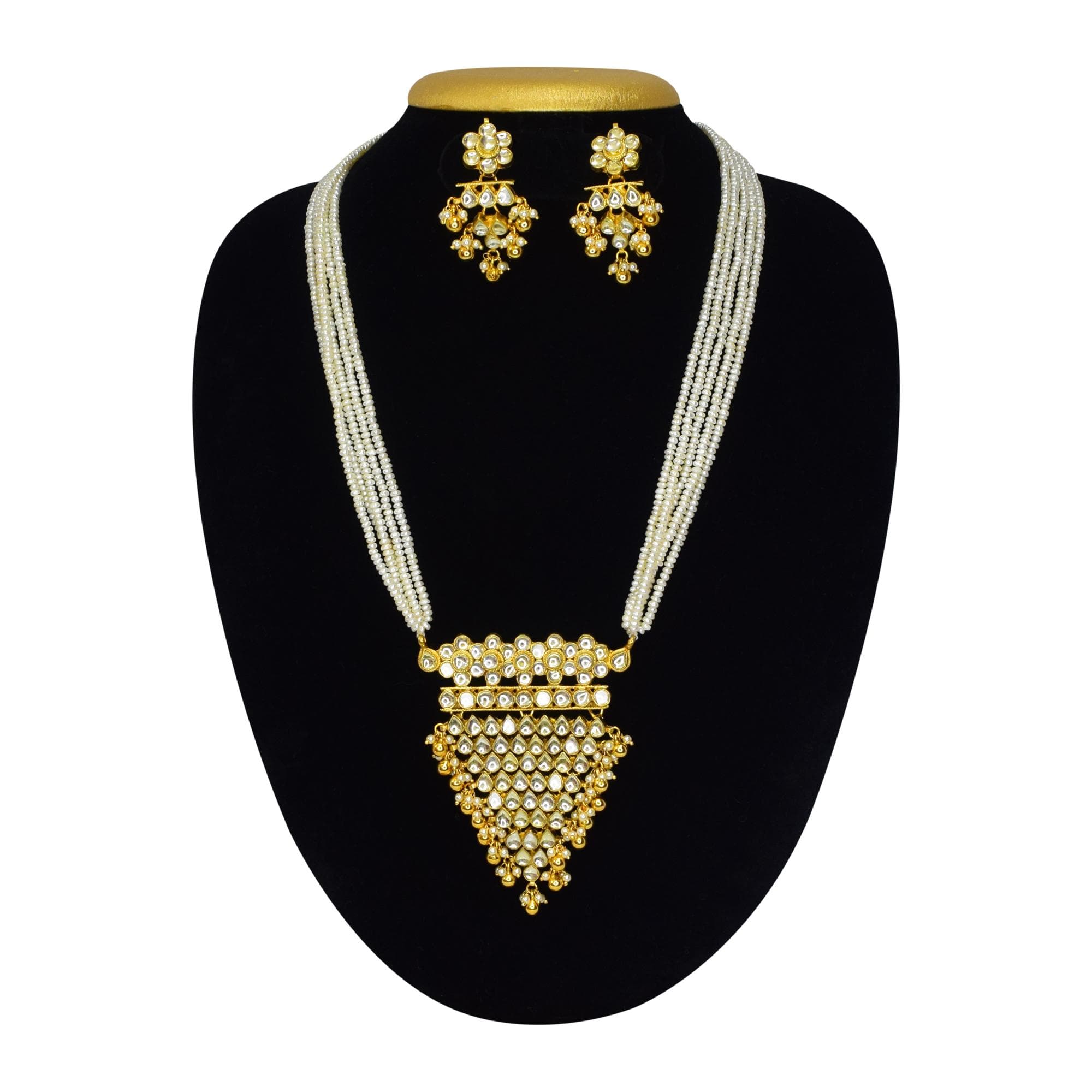 5 Lines Seed Pearl Wedding Necklace Set