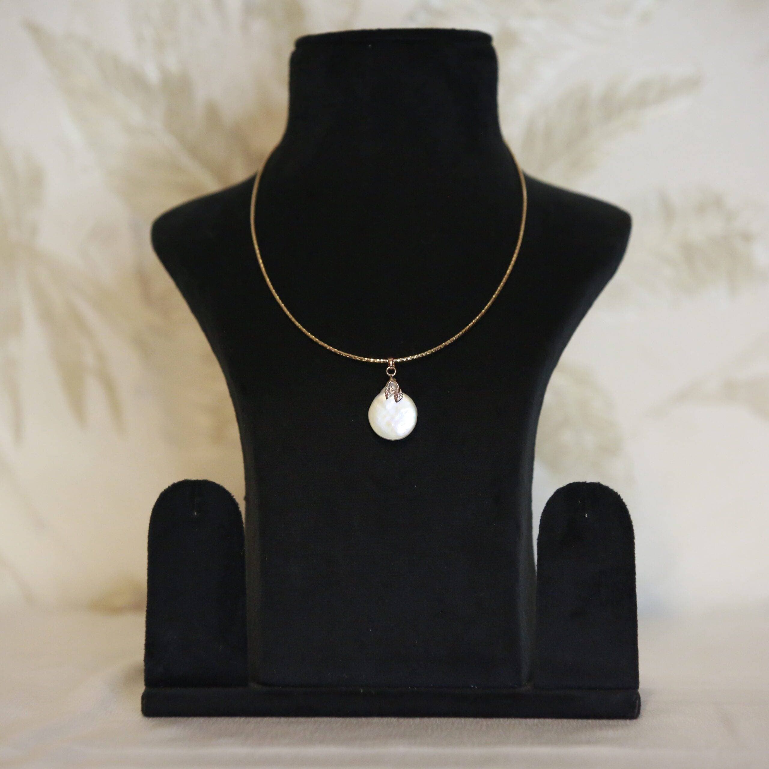 Radiant White Baroque Pearl Pendant With Decorative 925 Silver Anchor - Image 2