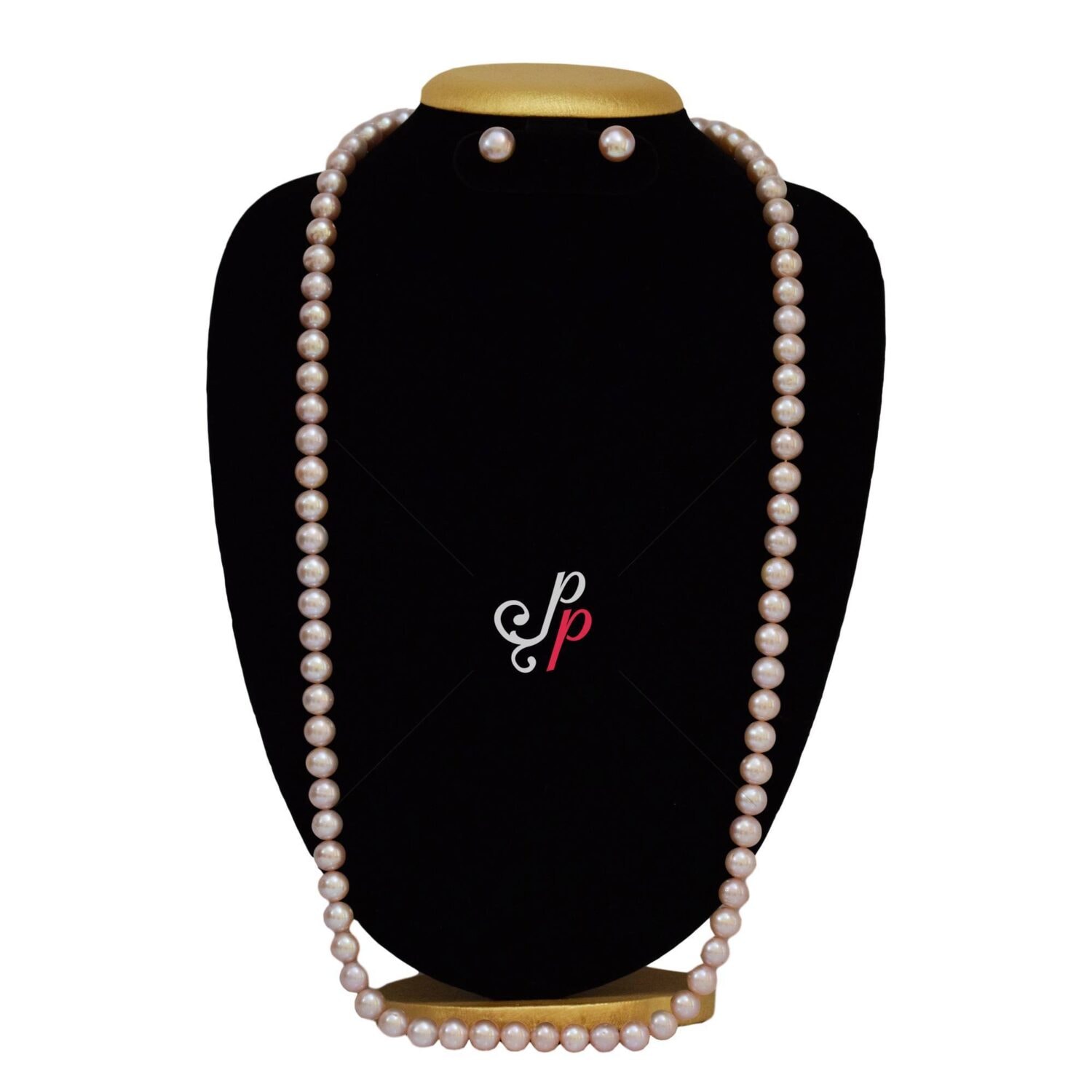 32 Inches Long - Dark Pink - Lavendar Pearl Necklace in 11mm pearls