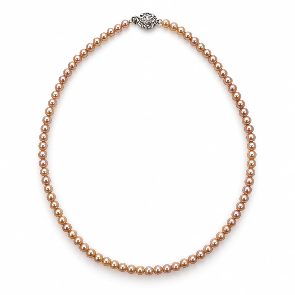 The Shimmer Pink Pearl Necklace
