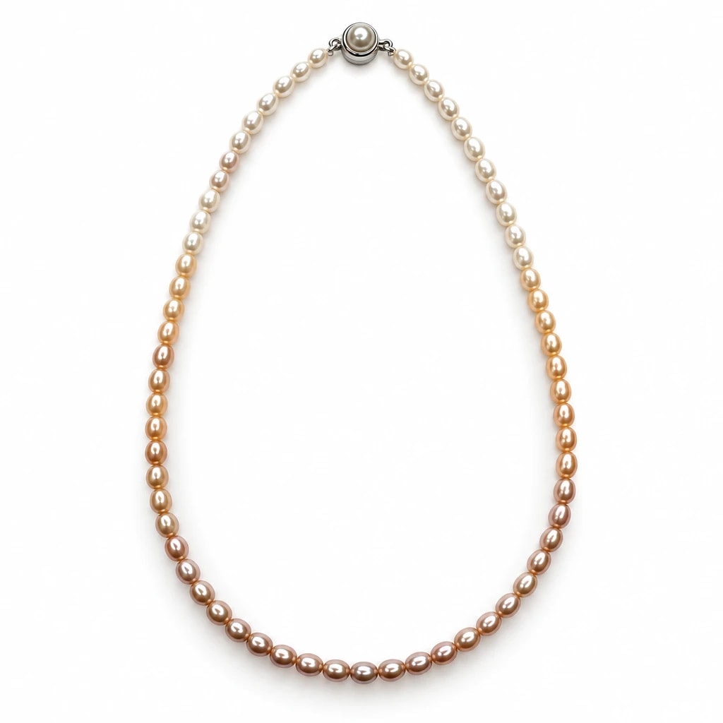 The Orchid Shaded Pink Pearl Necklace
