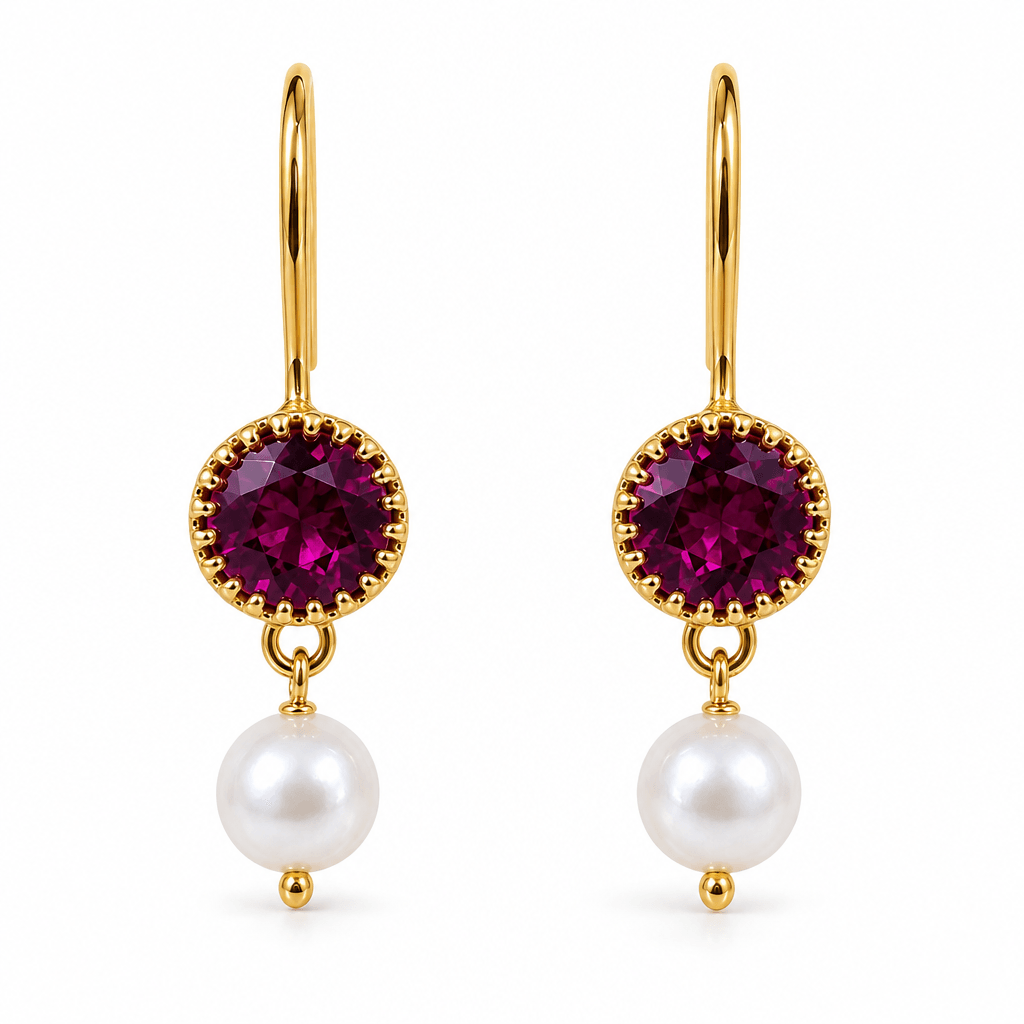 Aarohi White Pearl Hook Earrings