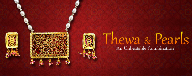 Pearl and Thewa Jewellery - Rajasthani Design