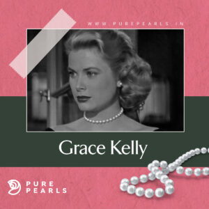 Grace Kelly wearing pearls