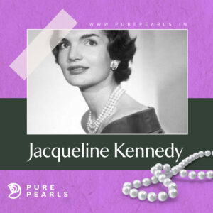 Jacqueline Kennedy wearing pearls