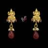 Simple Pearl Necklace Set in Lakshmi Pendant