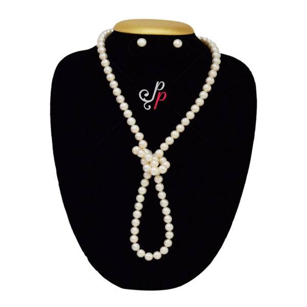 32 Inches Long - White Pearl Necklace in 9mm pearls