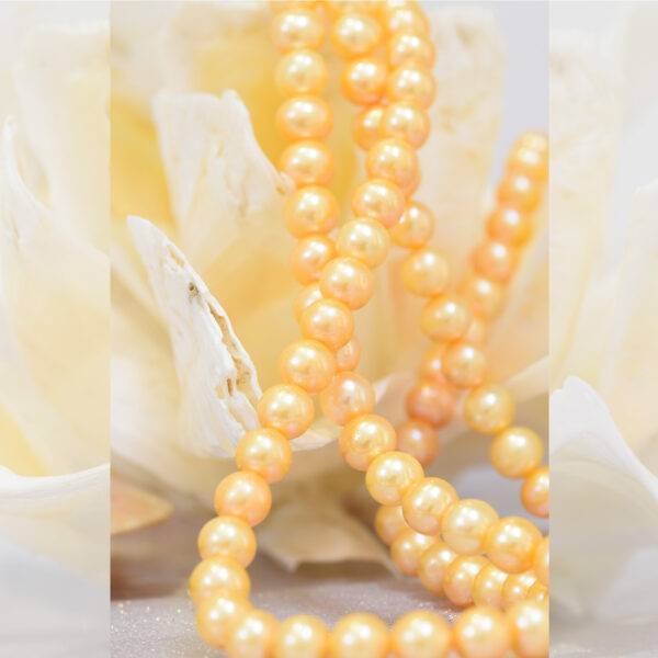 6mm Gorgeous Golden Coloured Pearl Necklace