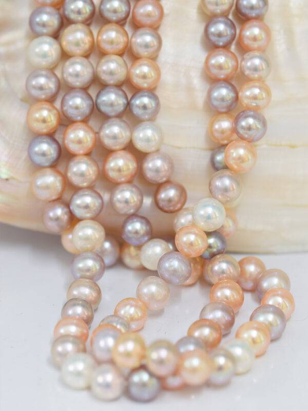 Shine Like South Sea - Multi Shaded Pink Pearl Necklace - 1 Strand