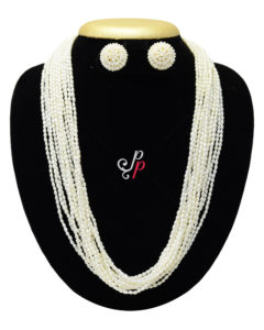 15 Strands Finest Rice Pearl Necklace - 22 Inches