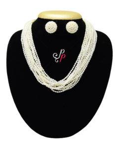 15 Strands Finest Rice Pearl Necklace - 18 Inches