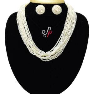 15 Strands Finest Rice Pearl Necklace - 18 Inches