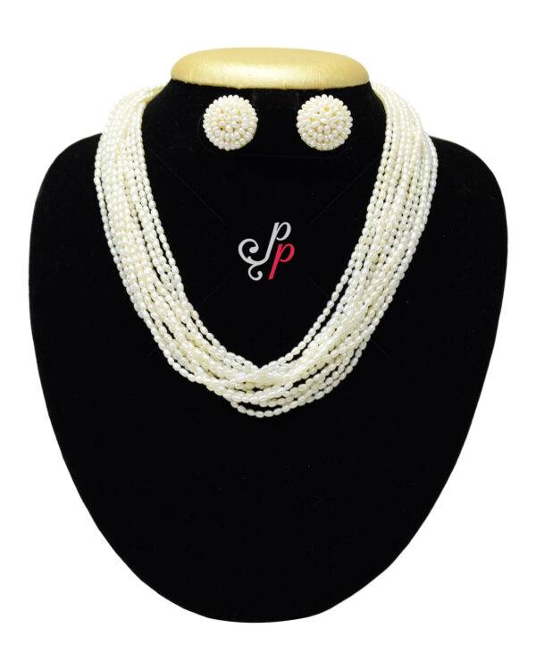 15 Strands Finest Rice Pearl Necklace 