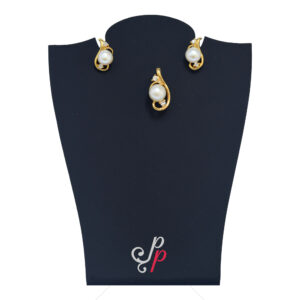 Beautiful Pearl Pendant Earrings Set from Hyderabad