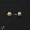 Dark Pink - Lavendar -  Pearl Studs - Freshwater button pearls