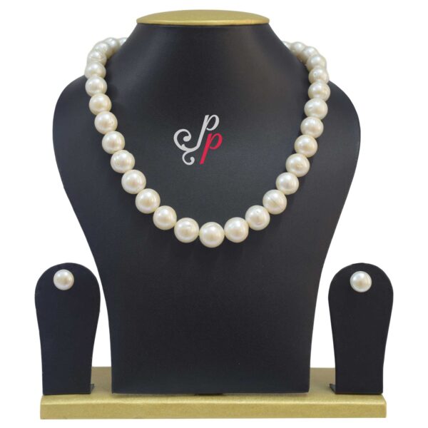 White Pearl Set - 12 to 16mm Roundish Pearls - AA Quality