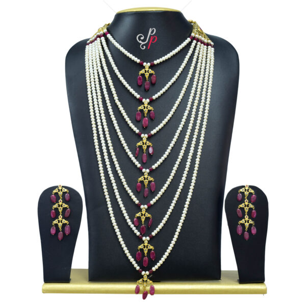 7 Step Nizam Bridal Jewellery in Semi precious Rubies