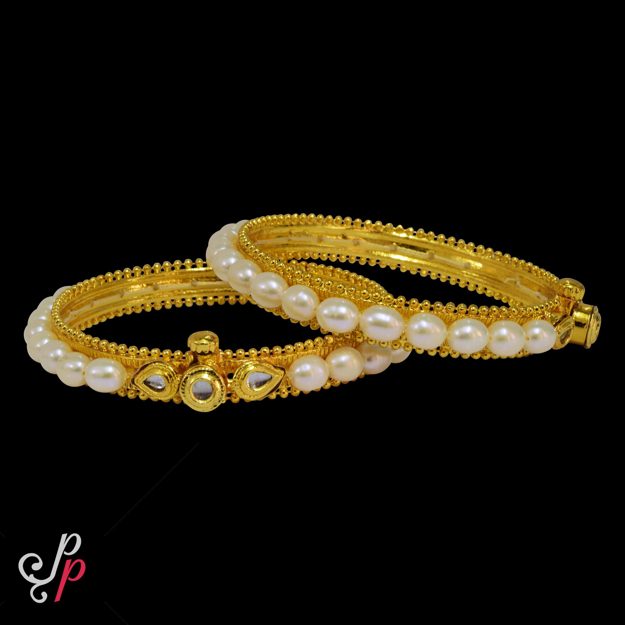Myra Gold plated Pearl Adjustable Bracelet