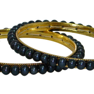 Black pearl bangles in good roundish pearls