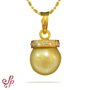 Bold South Sea Pearl Pendant in Real 916 22K Gold