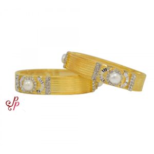 Broad designer pearl bangles