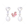 Cute heart shaped pearl drop hangings