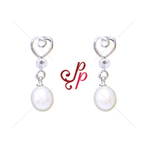 Cute heart shaped pearl drop hangings