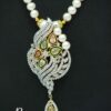 Extremely elegance - Pearl necklace set in fusion pendant