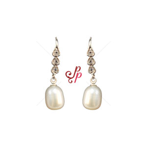 Fancy Pearl Hangings in White Pearls