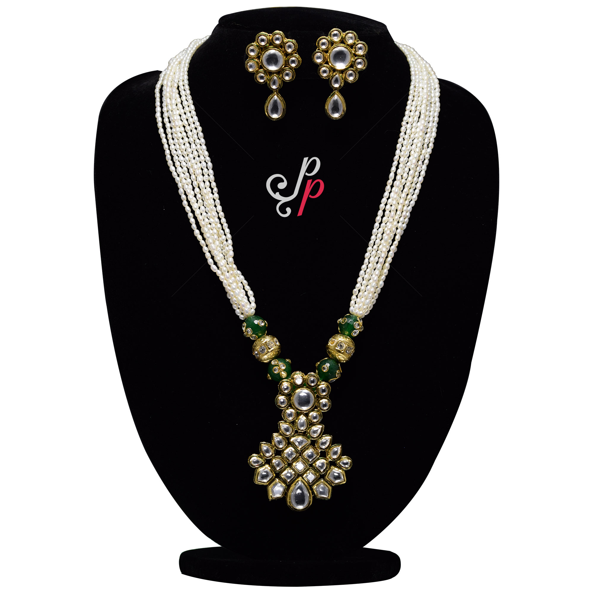 Pearlie , elegant Pearl Necklace Set for women -MOE001PN – www.soosi.co.in