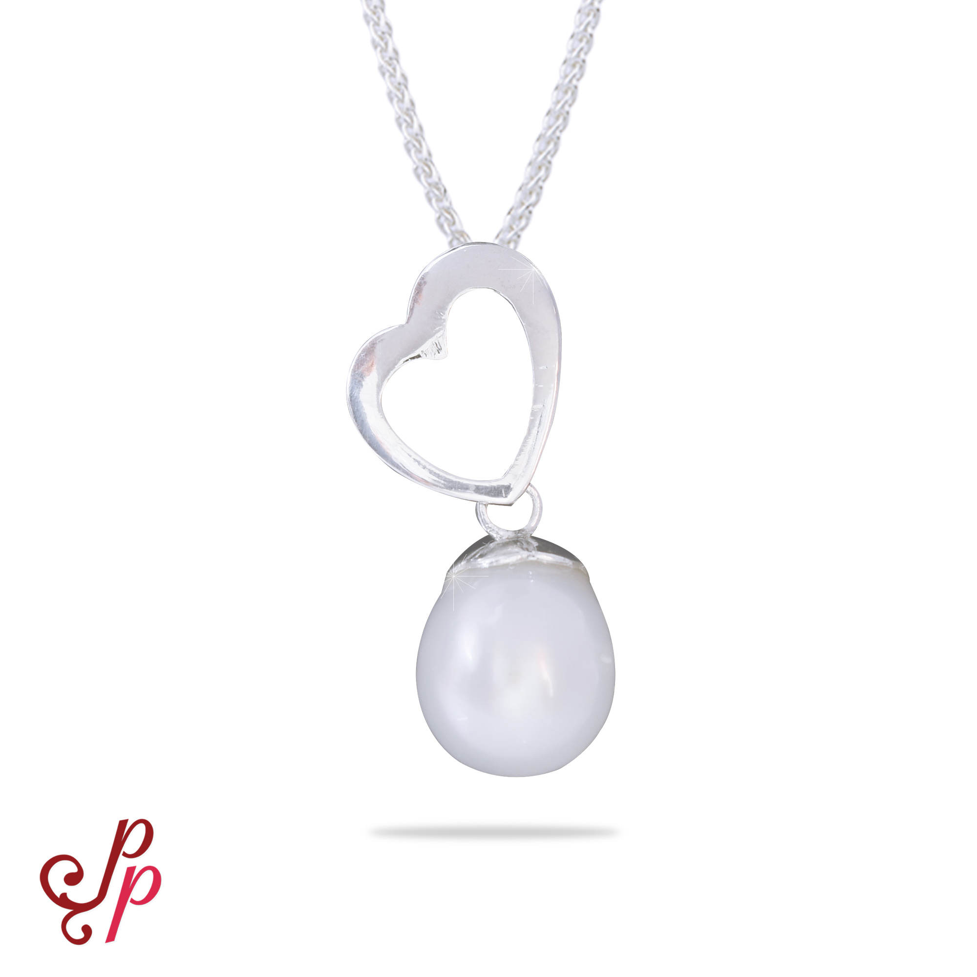 Kerri Large Heart Pearl Necklace Gold – BELLABLANC