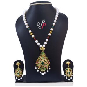 Hyderabad Nizam Collection - Pearl Set in Rubies and Emeralds