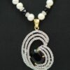 Hyderabad Pearl set in stylish black stone pendant