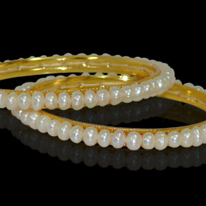 Just plain pearl bangles