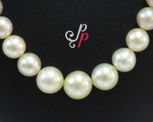 Extreme Elegance - 9 to 14.5mm graded whitish south sea necklace