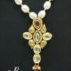 Oval Pearl necklace set in beautiful kundan