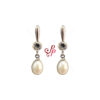 Pearl Hangings in White Pearls and American Diamonds
