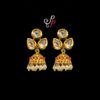 Pearl Jhumkas in Seed Pearls and Beautiful Real Kundans