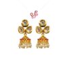 Pearl Jhumkas in Seed Pearls and Beautiful Real Kundans