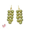 Stylish Pearl Hangings in Green Peas Coloured Pearls