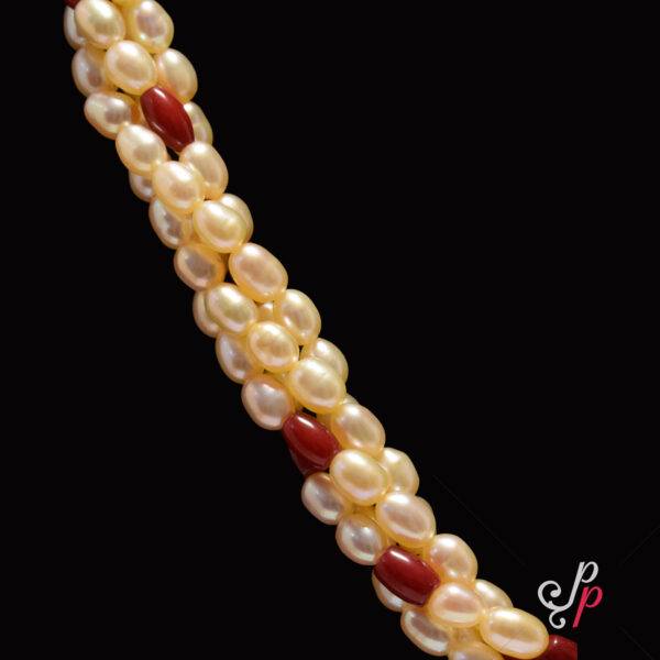 Twisted Pearl Necklace Set In Pink Pearls and Corals