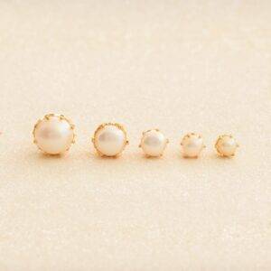 Rich and Traditional Pearl Studs Just like the ones made in Gold