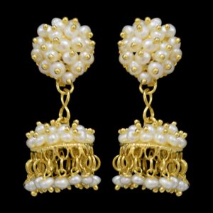 Beautiful traditional seed pearl jhumkas