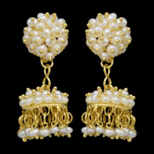 Beautiful traditional seed pearl jhumkas