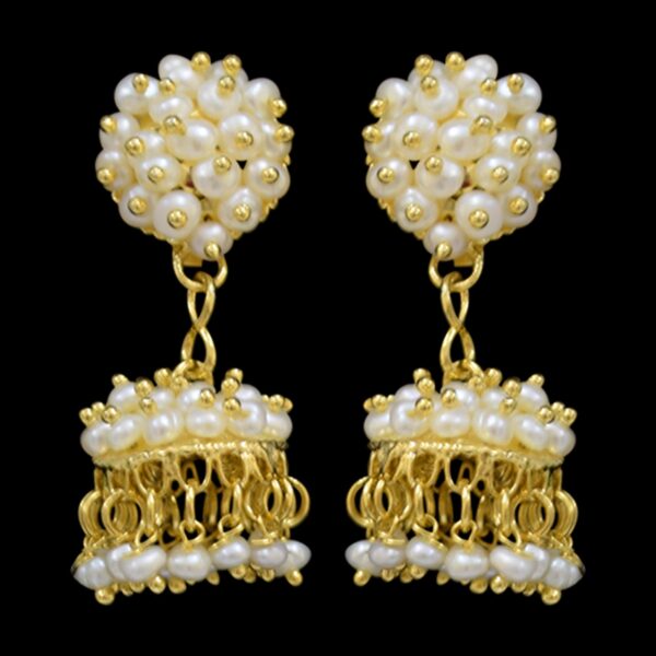 Beautiful traditional seed pearl jhumkas