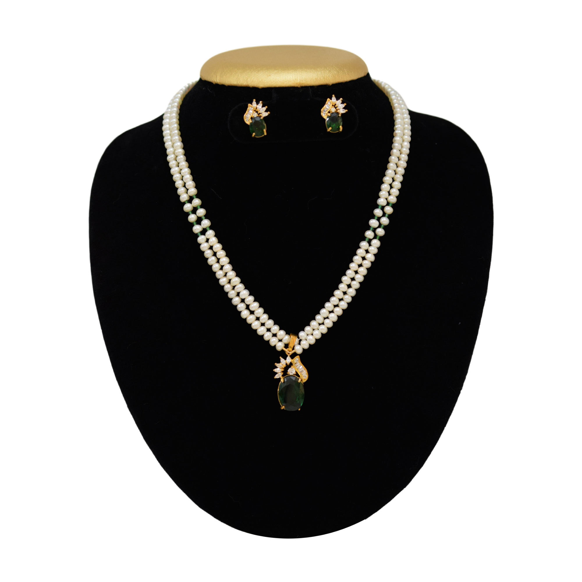 Stone shop pearl necklace