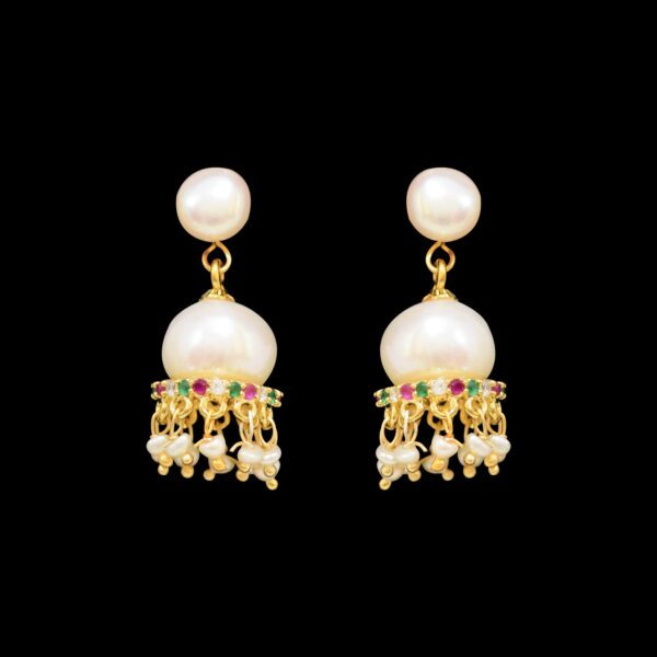 Traditional and Stylish Pearl Drop Hangings