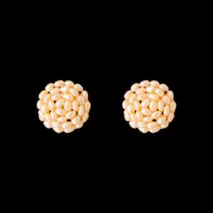 Large Pearl Studs in Pink Rice Pearls