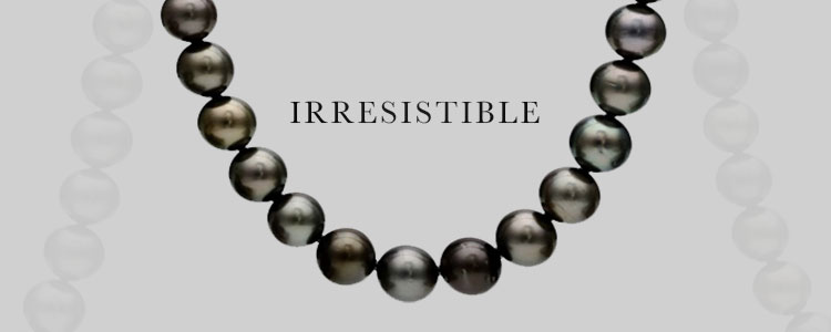 Irresistible black pearl necklace
