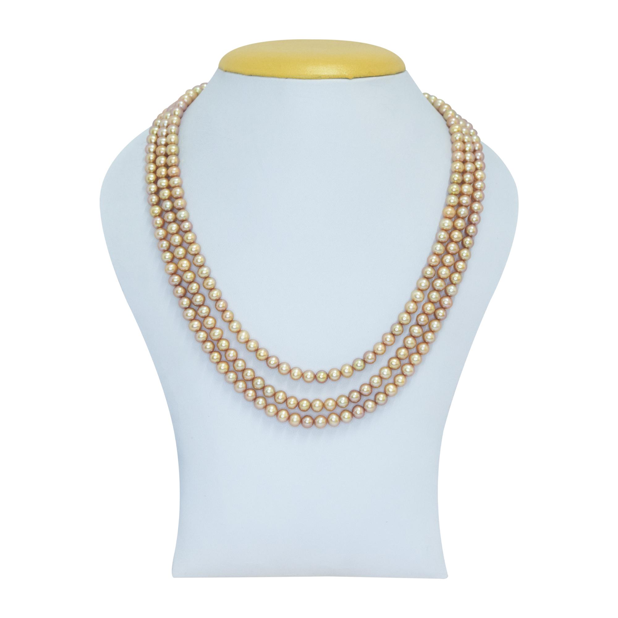 Shimmering Triple Layer Round Champagne 